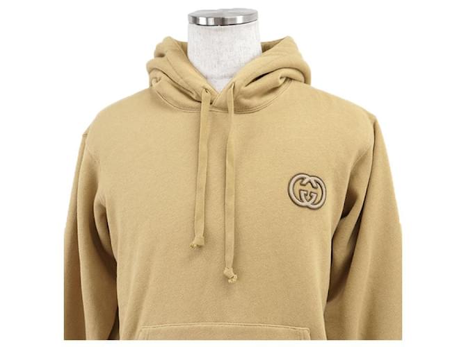Sudadera de algodón GG entrelazada Gucci Castaño Camello - vista 2