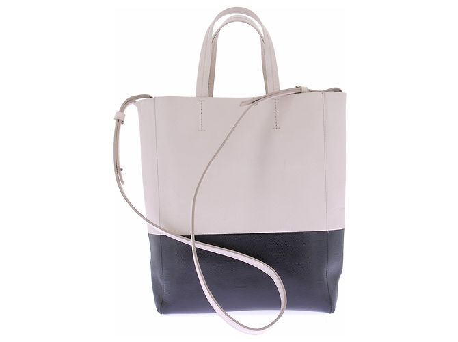 Cabas Céline Tote Bag "Hippopotamus" in bicolor Weiß und Schwarz - Ansicht 2