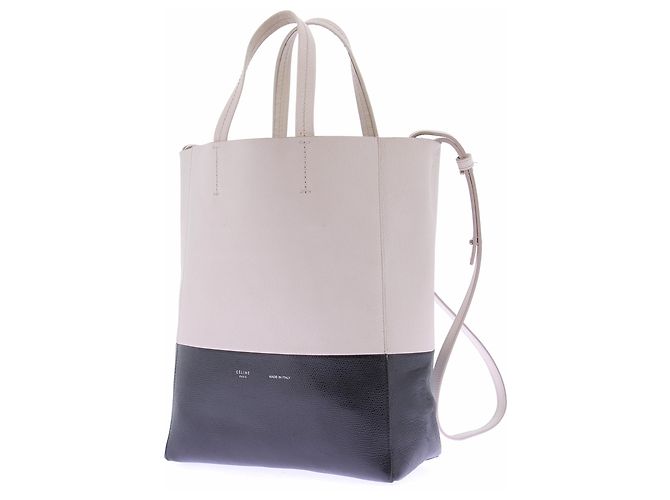 Cabas Céline Tote Bag "Hippopotamus" in bicolor Weiß und Schwarz - Ansicht 5