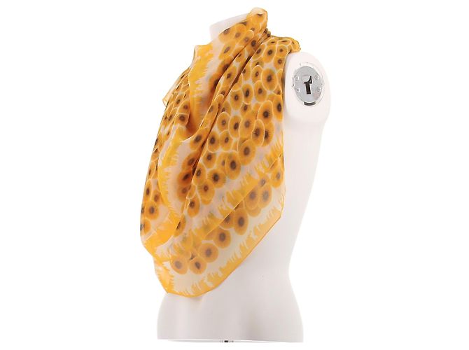 Hermès Foulard girasole 2007 in seta Giallo - vista 2