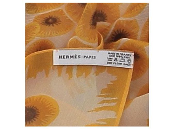 Hermès Foulard girasole 2007 in seta Giallo - vista 4
