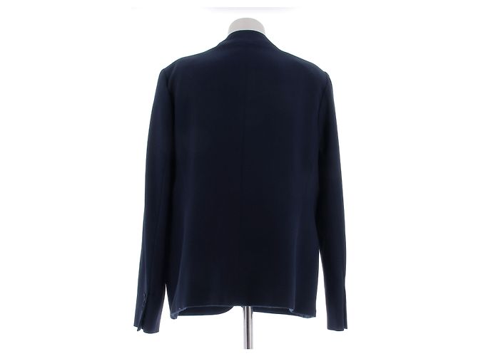 Hermès Blazer blu navy con spalline - vista 2