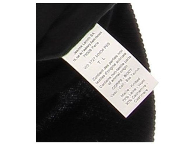Lanvin Cardigan noir en poulain et en laine - vue 6