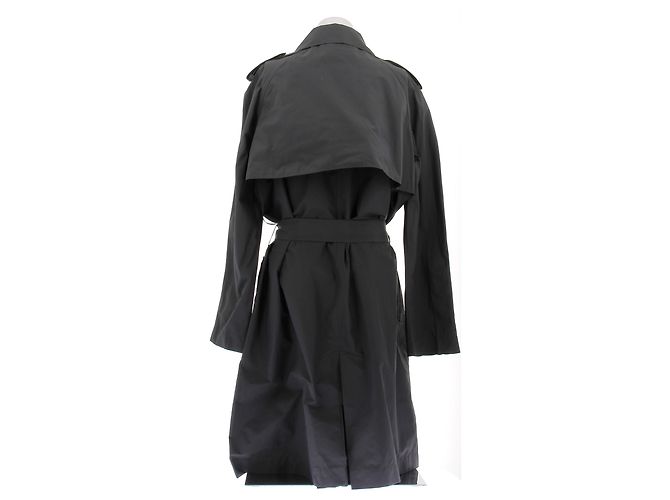 Lanvin Trench largo gris antracita de algodón - vista 2