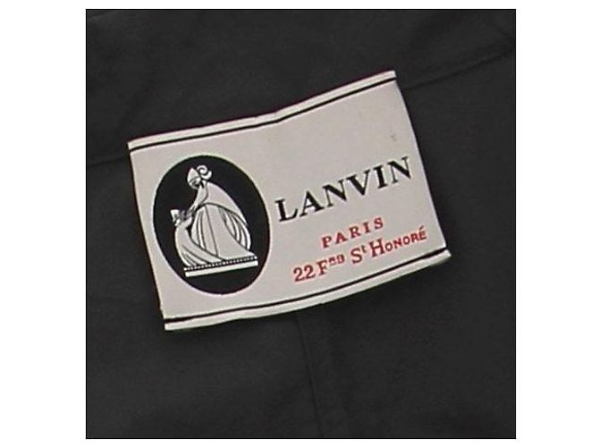 Lanvin Trench largo gris antracita de algodón - vista 5