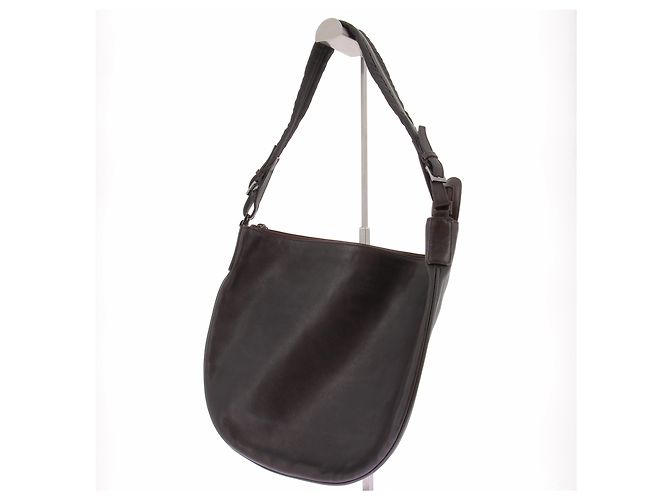 Gucci Borsa a tracolla in pelle marrone scuro - vista 5