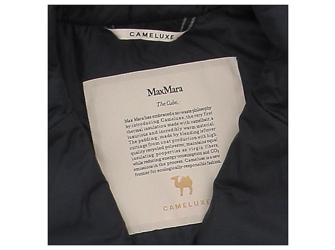 Max Mara short sleeveless navy wool parka Navy blue - view 5
