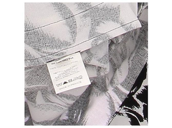 Lanvin Chaqueta larga negra y blanca de algodón Negro - vista 7