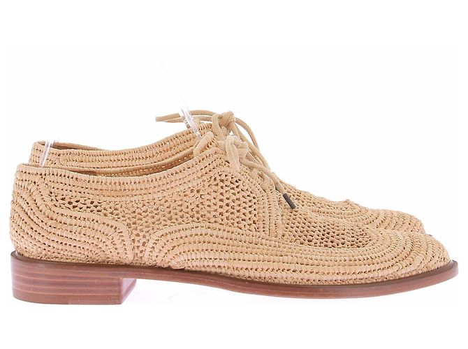 Autre Marque Derbies en osier CLERGERIE beige - vue 2