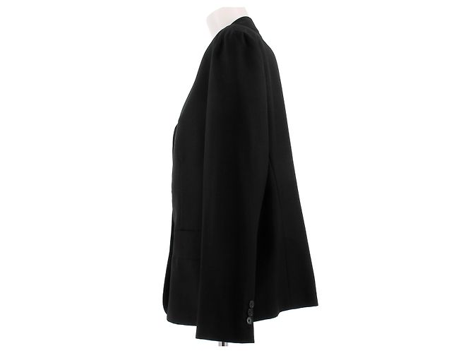 Hermès Schwarzer Blazer mit Schulterpolstern - Ansicht 4