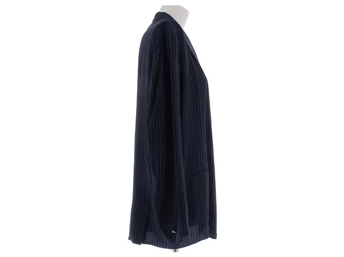 Hermès Blazer de seda marina Azul marino - vista 3