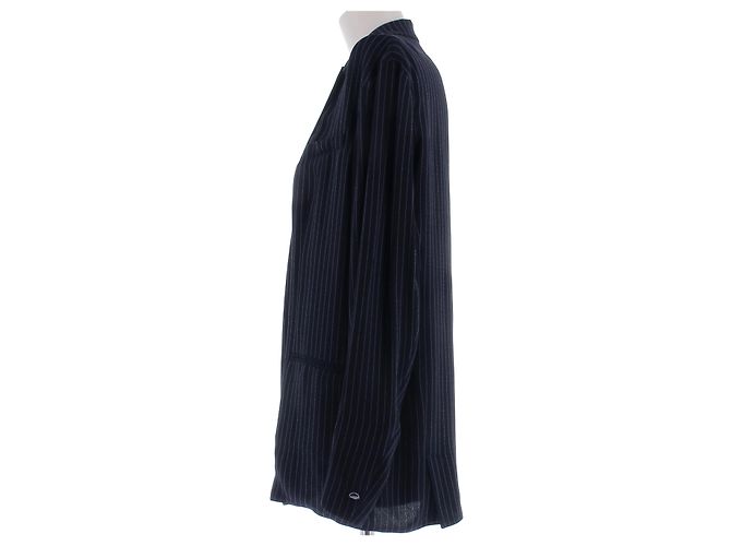 Hermès Blazer de seda marina Azul marino - vista 4