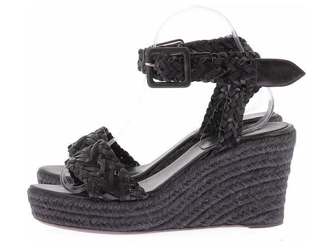 Hermès Zeppe intrecciate nere Nero - vista 3