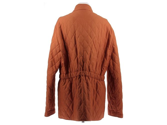 Burberry Veste matelassée orange en coton - view 2