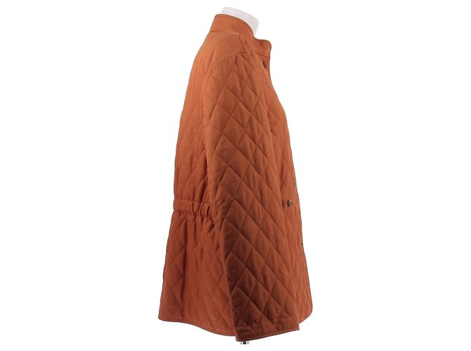 Burberry Veste matelassée orange en coton - view 3