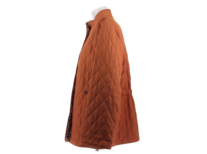 Burberry Veste matelassée orange en coton - view 4
