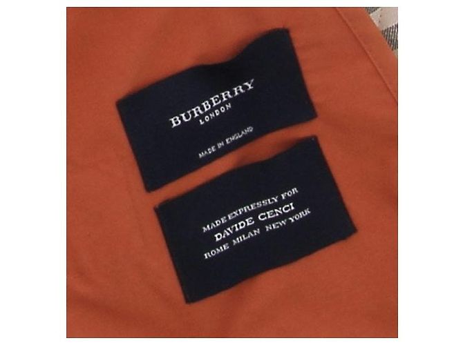 Burberry Veste matelassée orange en coton - view 5