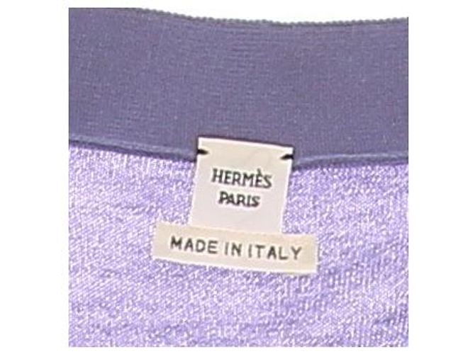 Hermès Ärmelloser lila Cashmere-Cardigan - Ansicht 5