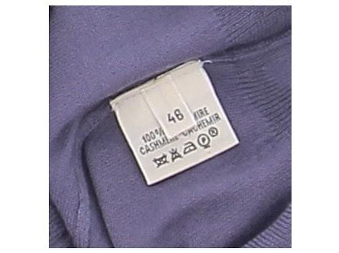 Hermès Ärmelloser lila Cashmere-Cardigan - Ansicht 6