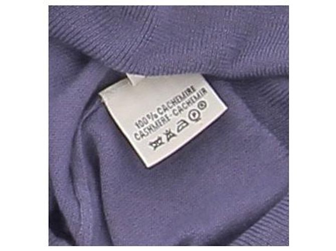 Hermès Ärmelloser lila Cashmere-Cardigan - Ansicht 7