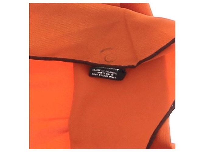 Hermès Foulard étole orange en soie - view 4