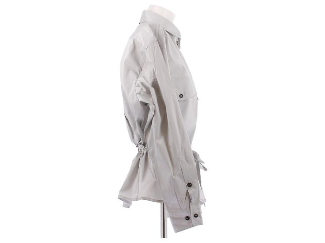 Yves Saint Laurent Saharienne gris metalizado con seda - vista 3