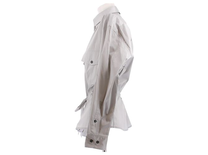 Yves Saint Laurent Saharienne gris metalizado con seda - vista 4