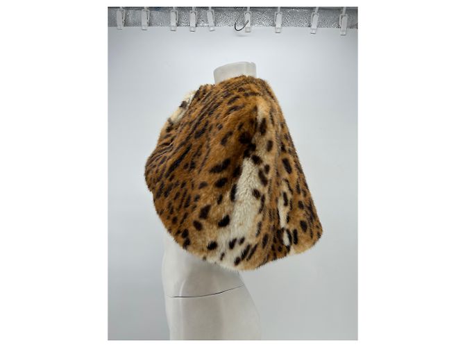 Autre Marque Bolero in pelliccia di leopardo Marrone - vista 4