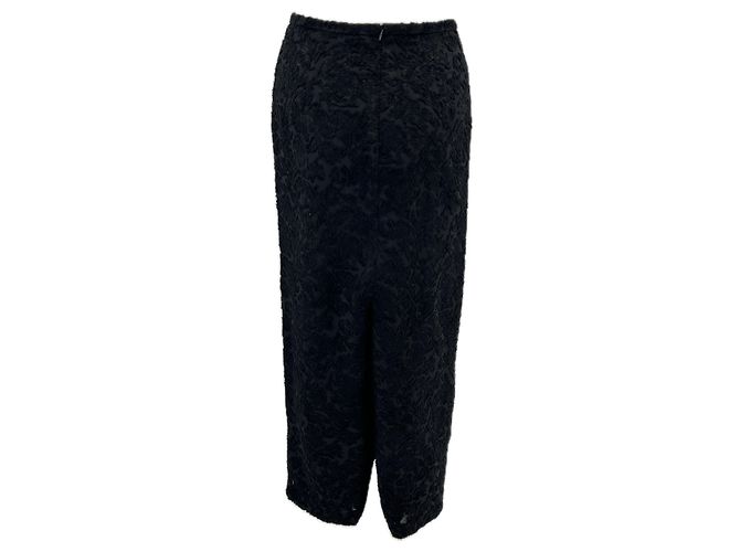 Autre Marque Falda maxi negra texturizada RIBBONBIT Negro - vista 2