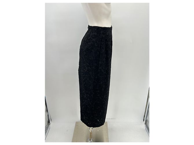 Autre Marque Falda maxi negra texturizada RIBBONBIT Negro - vista 3