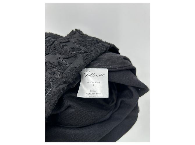 Autre Marque Falda maxi negra texturizada RIBBONBIT Negro - vista 6