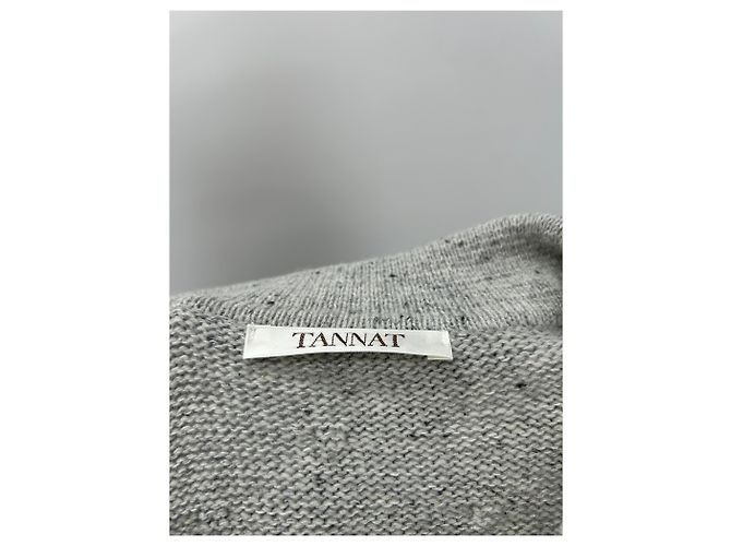 Autre Marque Grau gestrickter Cardigan aus Wolle - Ansicht 5