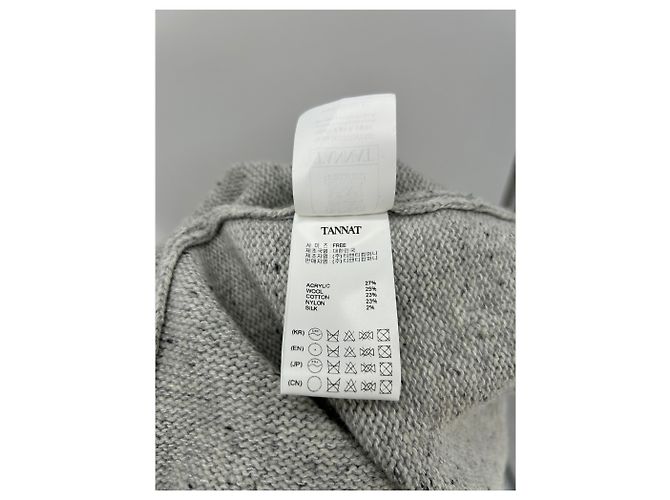 Autre Marque Grau gestrickter Cardigan aus Wolle - Ansicht 6