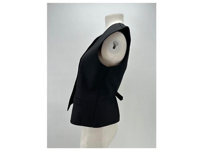 Autre Marque Chaleco negro sin mangas de lana - vista 4