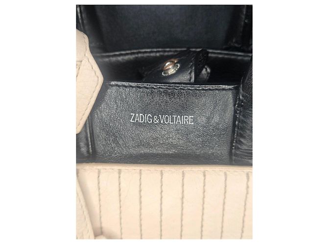 Borsa Zadig & Voltaire Candide XS in Pelle Rosa e Nera Nero - vista 4