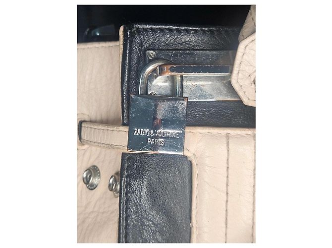Borsa Zadig & Voltaire Candide XS in Pelle Rosa e Nera Nero - vista 9