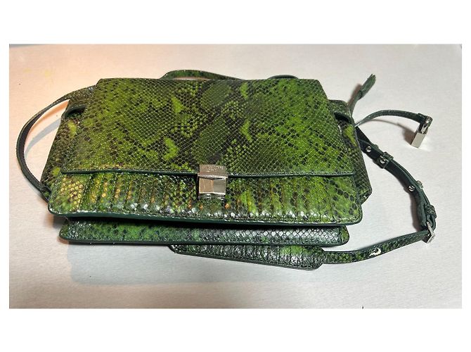 Zadig & Voltaire Handtasche aus grünem Leder Python Effekt - Ansicht 13