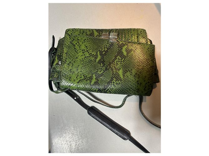 Zadig & Voltaire Handtasche aus grünem Leder Python Effekt - Ansicht 6