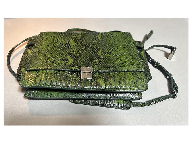 Zadig & Voltaire Handtasche aus grünem Leder Python Effekt - Ansicht 8