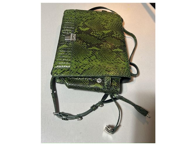 Zadig & Voltaire Handtasche aus grünem Leder Python Effekt - Ansicht 9
