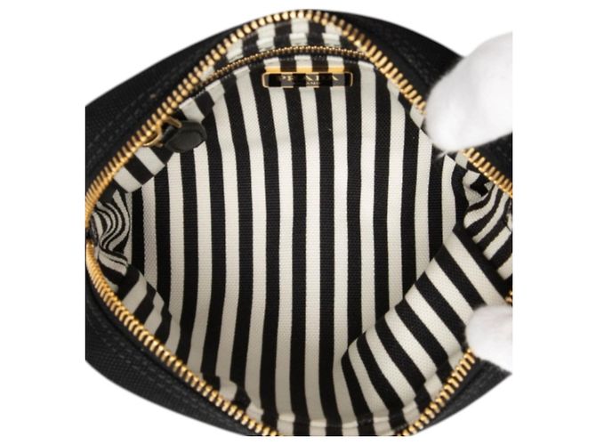 Pochette Mini Borsa Canapa con Logo Prada Nero - vista 4