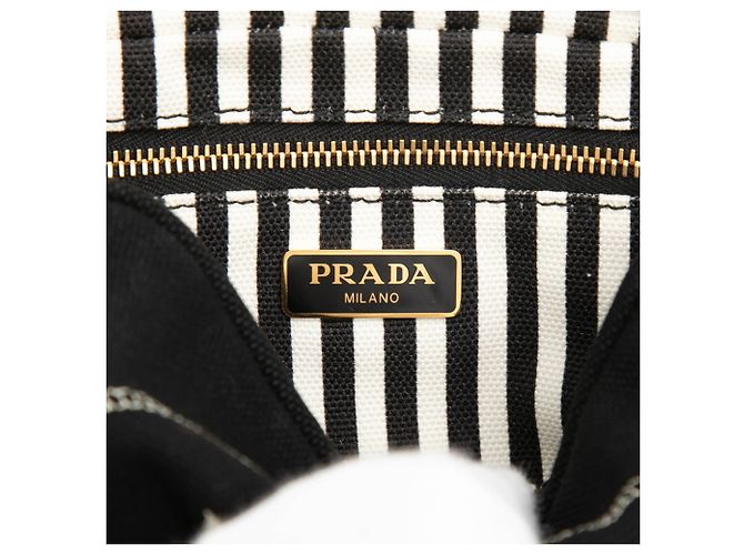 Pochette Mini Borsa Canapa con Logo Prada Nero - vista 5