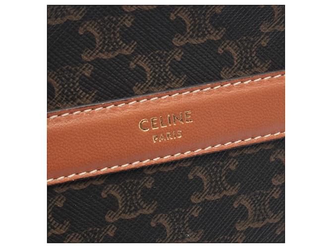Céline Borsa a spalla rotonda Celine Triomphe Marrone Nero - vista 4