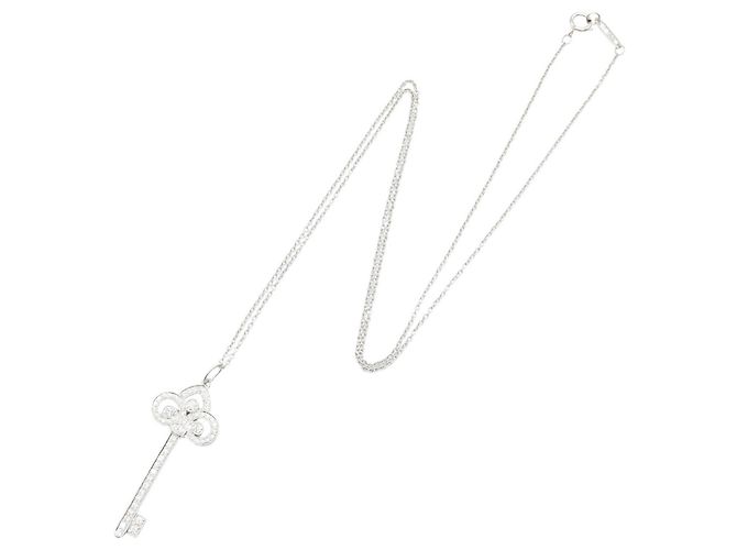 Diamant-Halskette mit Fleur-de-lis Schlüsselanhänger von Tiffany & Co. - Ansicht 2