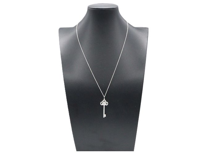 Diamant-Halskette mit Fleur-de-lis Schlüsselanhänger von Tiffany & Co. - Ansicht 6