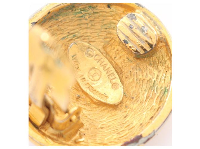 Orecchini placcati oro matelassé Chanel Coco Mark D'oro - vista 3