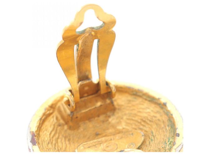 Orecchini placcati oro matelassé Chanel Coco Mark D'oro - vista 5