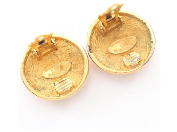 Orecchini placcati oro matelassé Chanel Coco Mark D'oro - vista 6