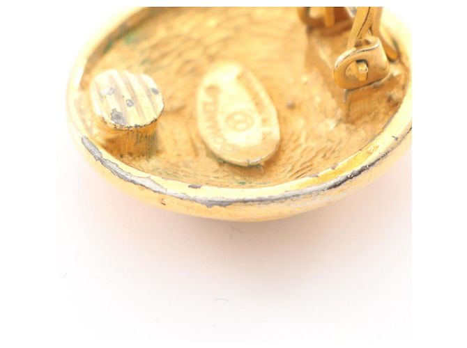 Orecchini placcati oro matelassé Chanel Coco Mark D'oro - vista 7
