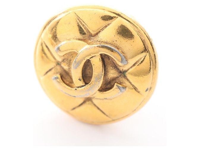 Orecchini placcati oro matelassé Chanel Coco Mark D'oro - vista 8